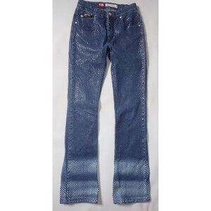 Vintage EckoRed Junior Textured Skinny Ombre‎ Jeans size 5 high Waist Distressed